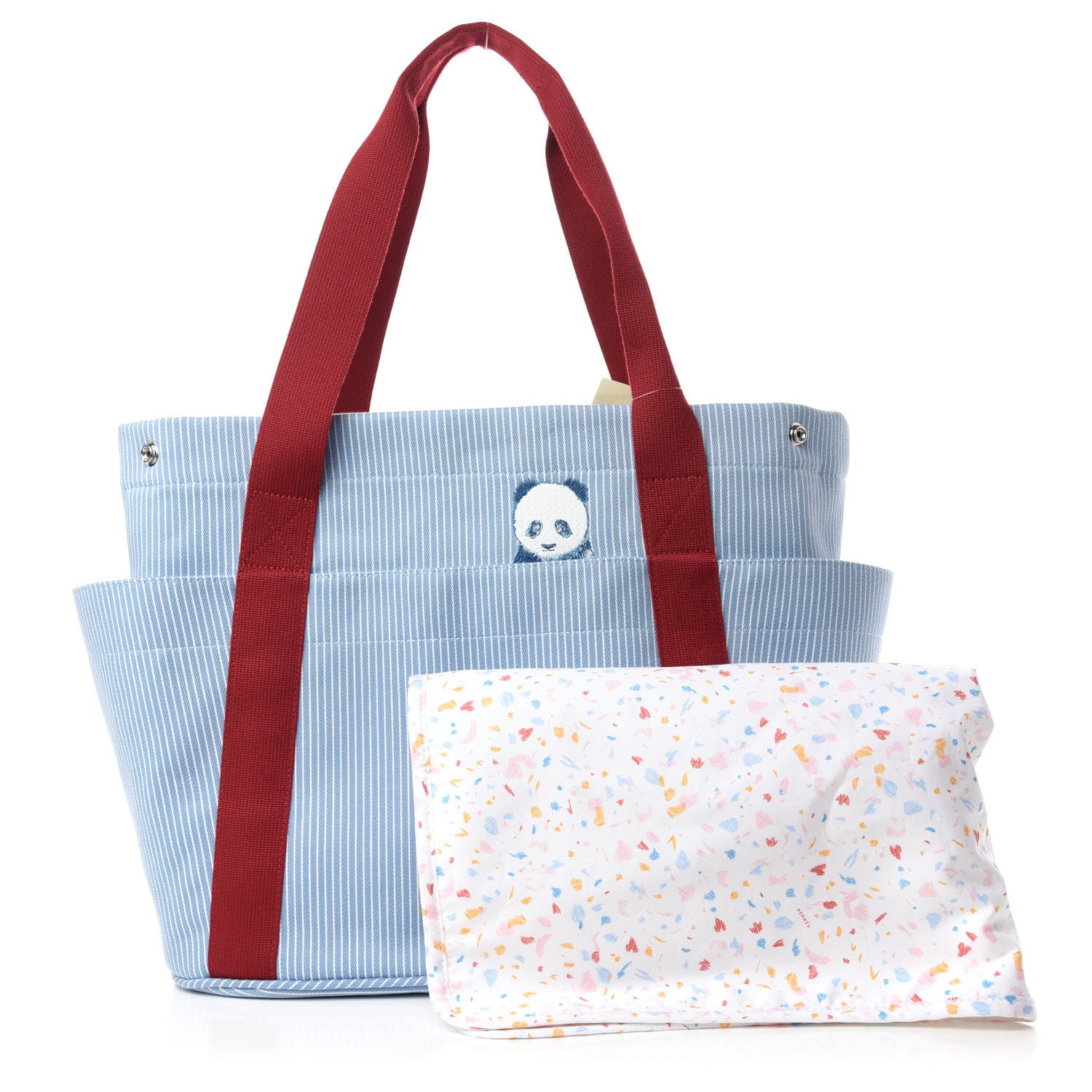 Hermes Cotton Canvas Passe-Passe Nappy Tote Bag Bluette 3 of 11