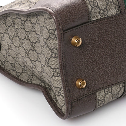 Gucci Soft GG Supreme Monogram Web Neo Vintage Duffle Bag Beige New Acero Crop 9 of 10