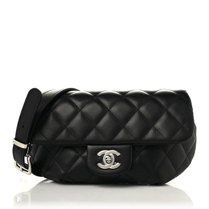 Chanel Calfskin Quilted CC Uniform Flap Belt Bag Black 1 of 9