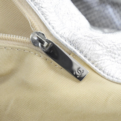 Chanel Metallic Perforated Lambskin Hollywood Hobo Silver 11 of 12