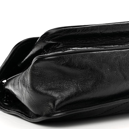 Saint Laurent Crinkled Calfskin Matelasse Monogram Medium Niki Chain Satchel Black 9 of 10