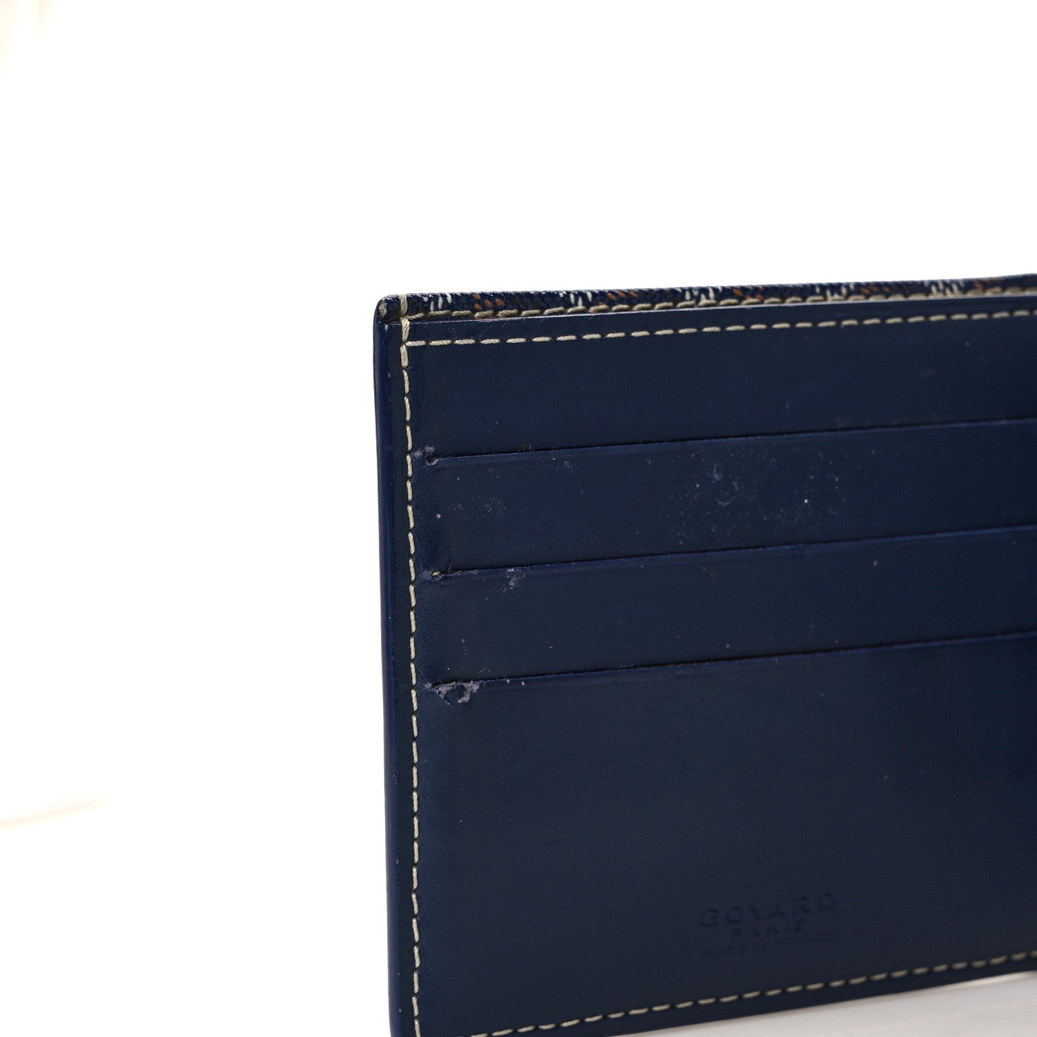 Goyard Goyardine Bi-Fold Victoire PM Wallet Navy 9 of 9