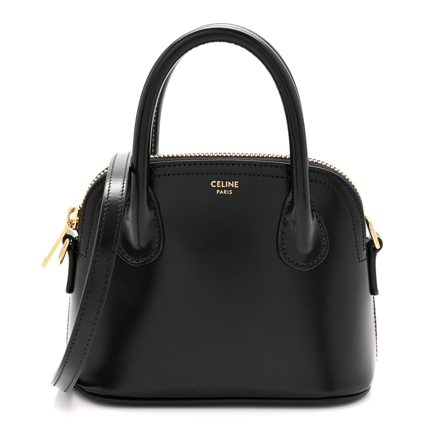 Celine Shiny Calfskin Mini Honorine Bag Black 1 of 8