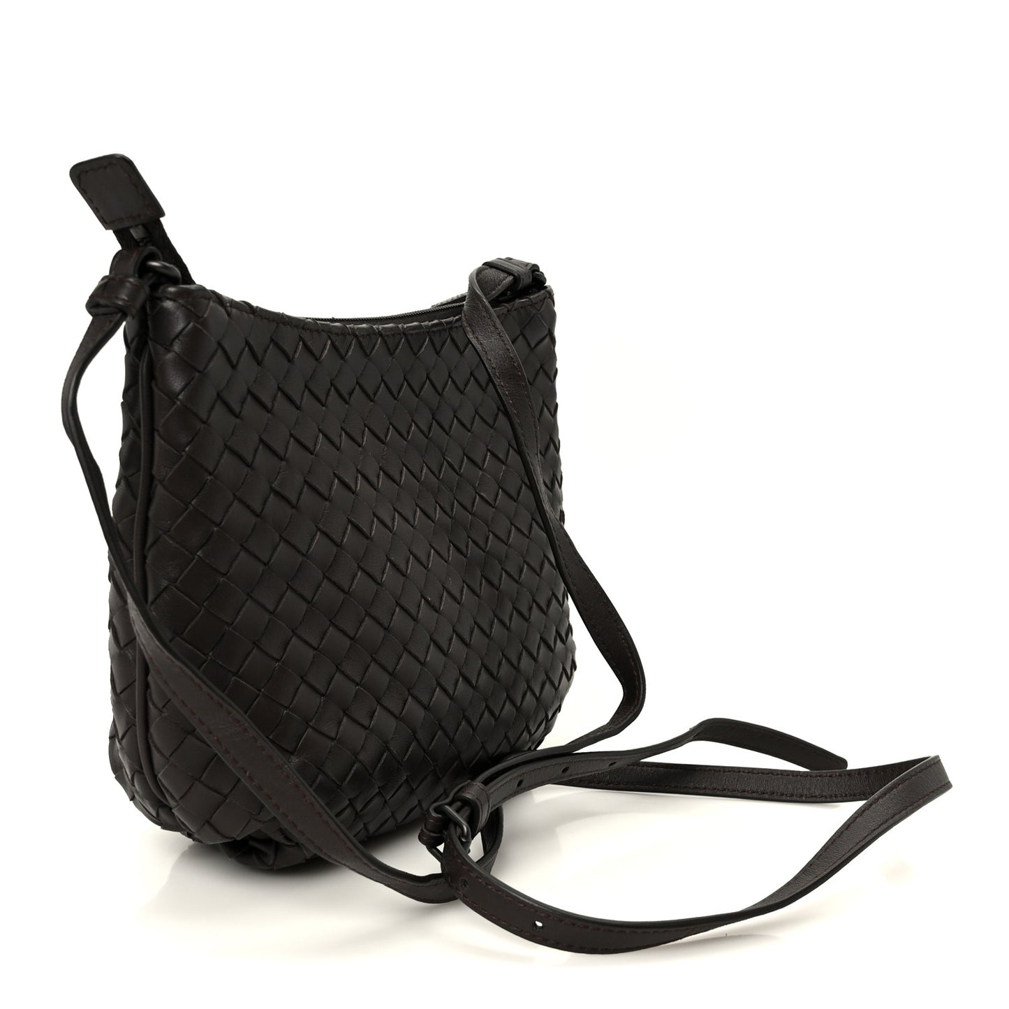 Nappa Intrecciato Crossbody Ebano