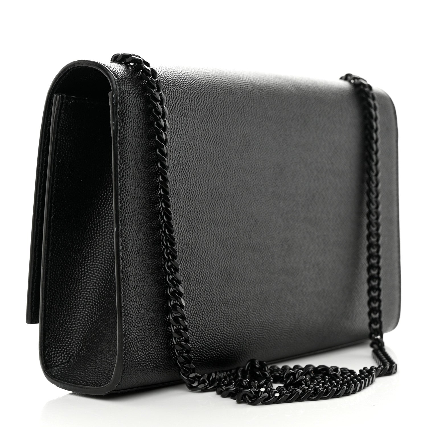 Saint Laurent Grain De Poudre Medium Classic Monogram Monochrome Kate Satchel Black 3 of 9