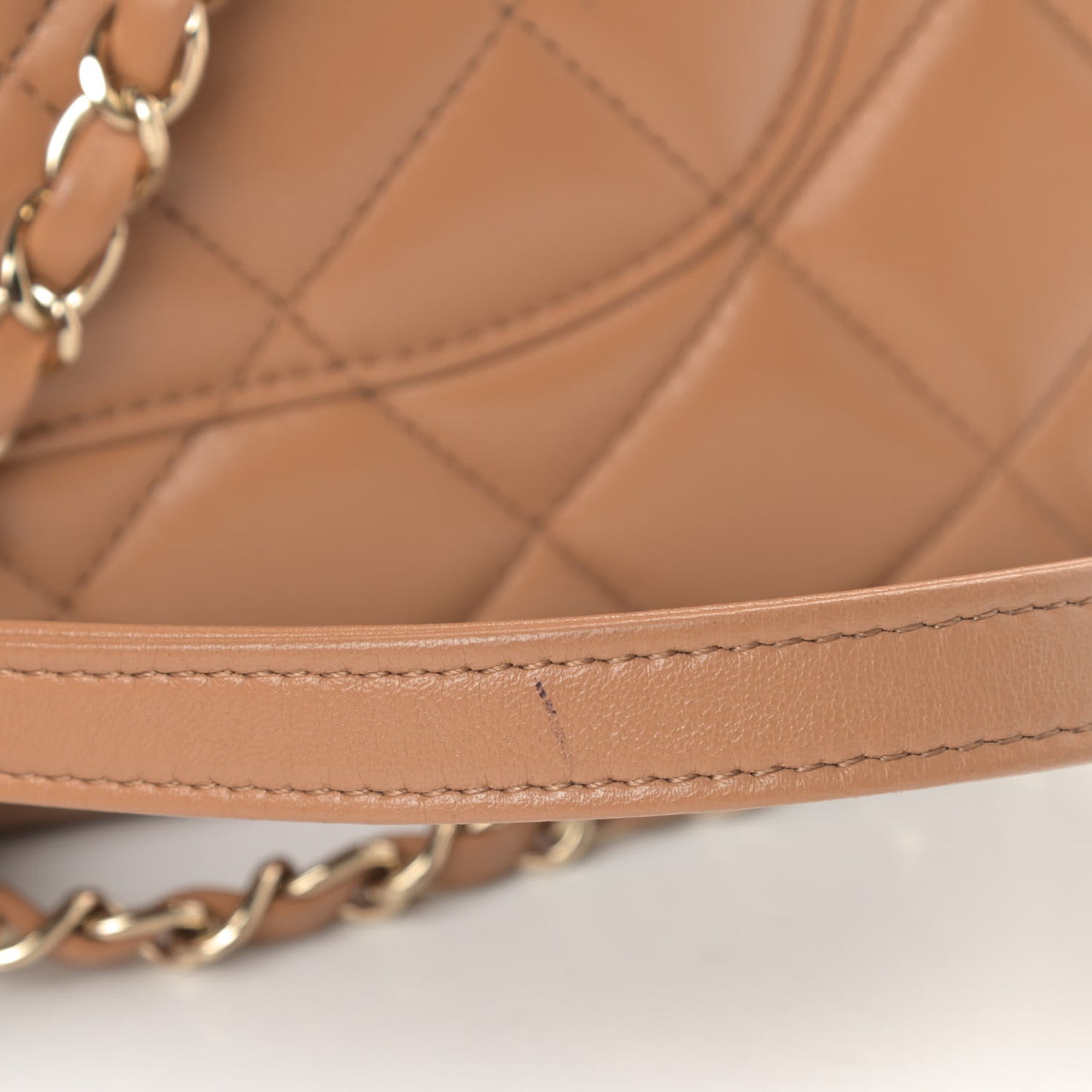 Lambskin Quilted Medium Trendy CC Flap Dual Handle Bag Light Brown