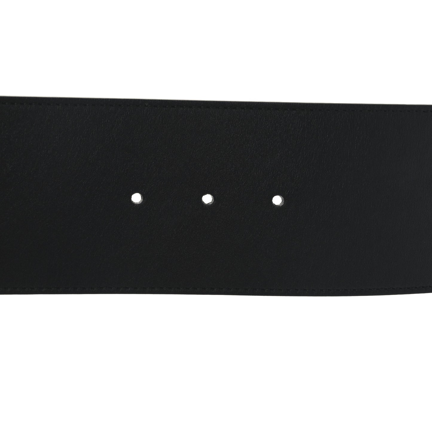 Moon Calfskin Pearl Double G 70mm Belt 85 34 Black Cream