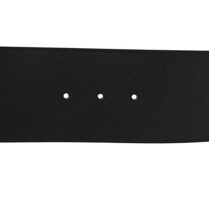 Gucci Moon Calfskin Pearl Double G 70mm Belt 85 34 Black Cream 4 of 5