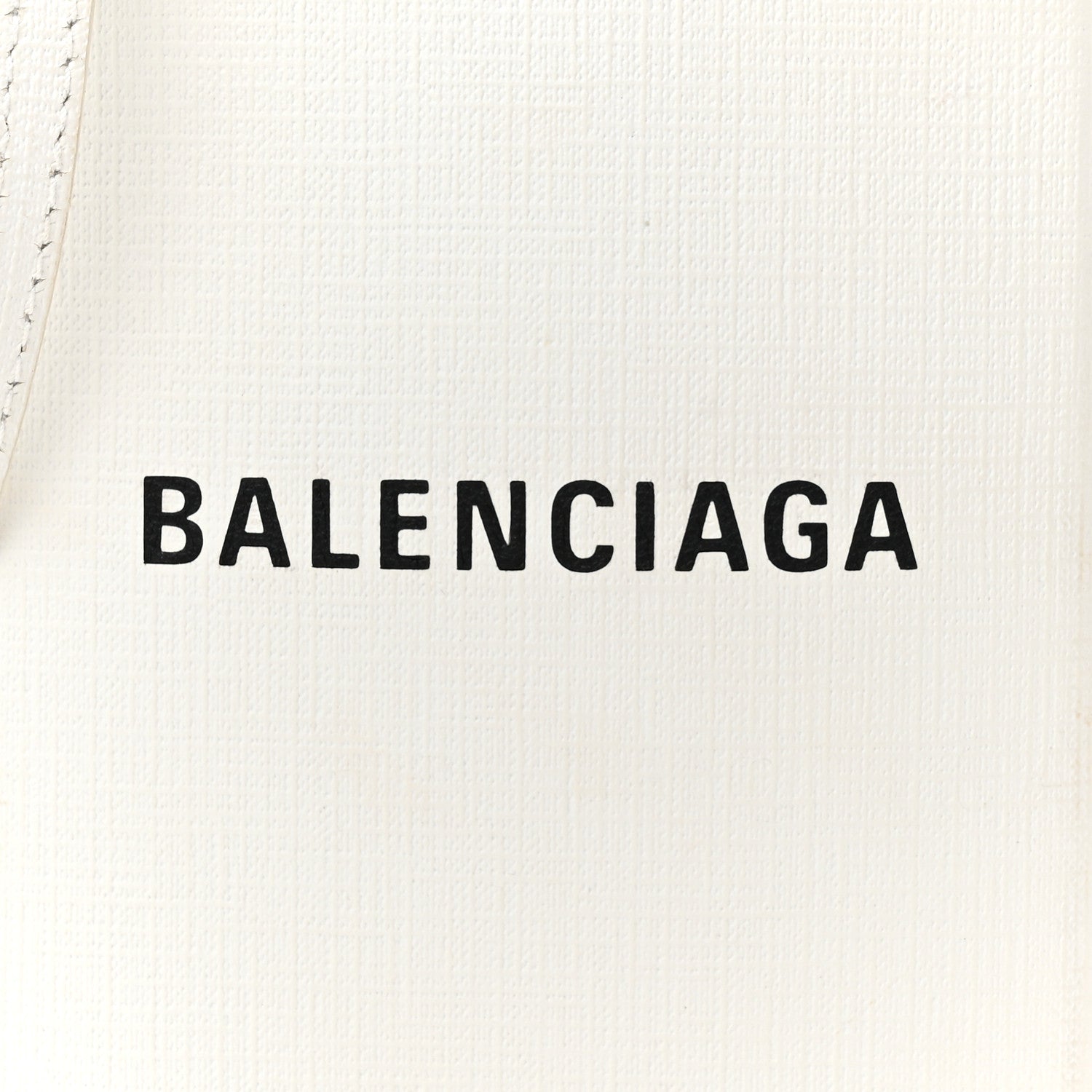 Balenciaga Squared Calfskin Logo Shopping Phone Holder Bag White 8 of 11