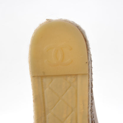Chanel Lambskin CC Espadrilles 41 Beige Black 7 of 15