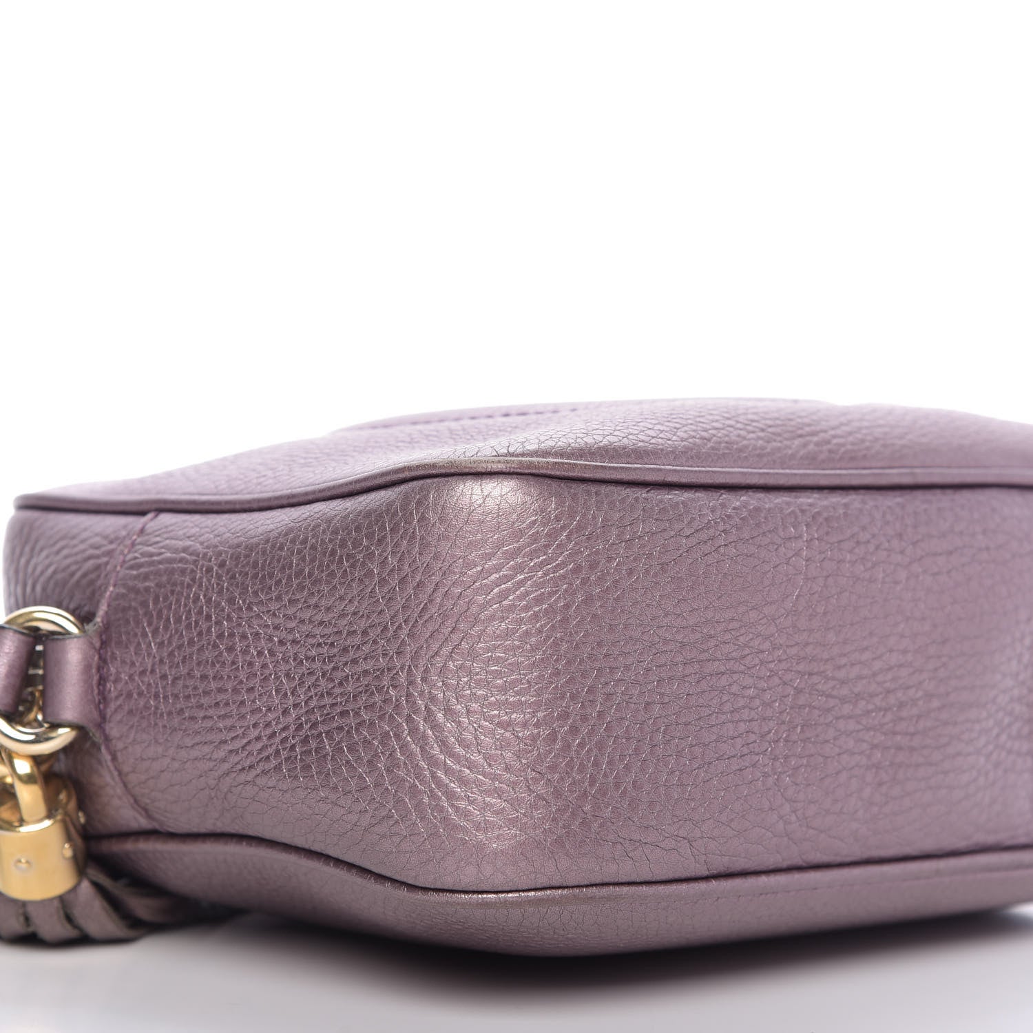Gucci Metallic Pebbled Calfskin Small Soho Disco Bag Purple 6 of 12