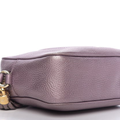 Gucci Metallic Pebbled Calfskin Small Soho Disco Bag Purple 6 of 12