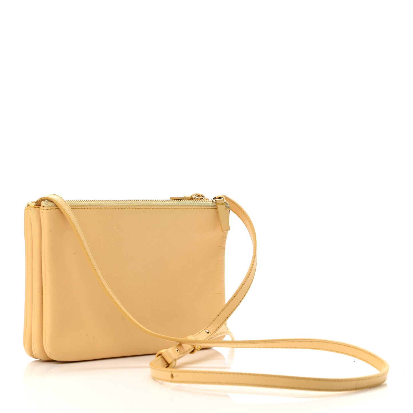 Lambskin Small Trio Crossbody Bag Butter