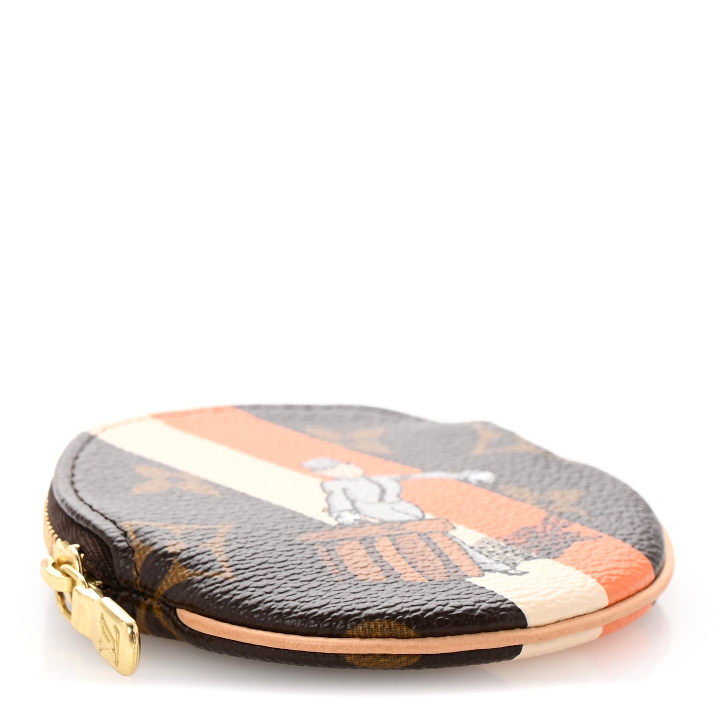 Monogram Groom Round Coin Purse