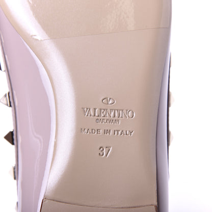 Valentino Garavani Patent Rockstud Ballerina Flats 37 Poudre 8 of 10