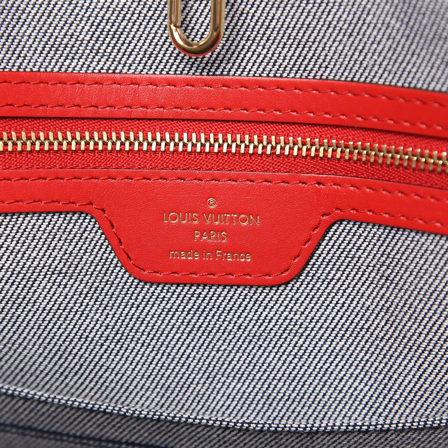 Denim Damier Monogram Onthego Blue Rouge