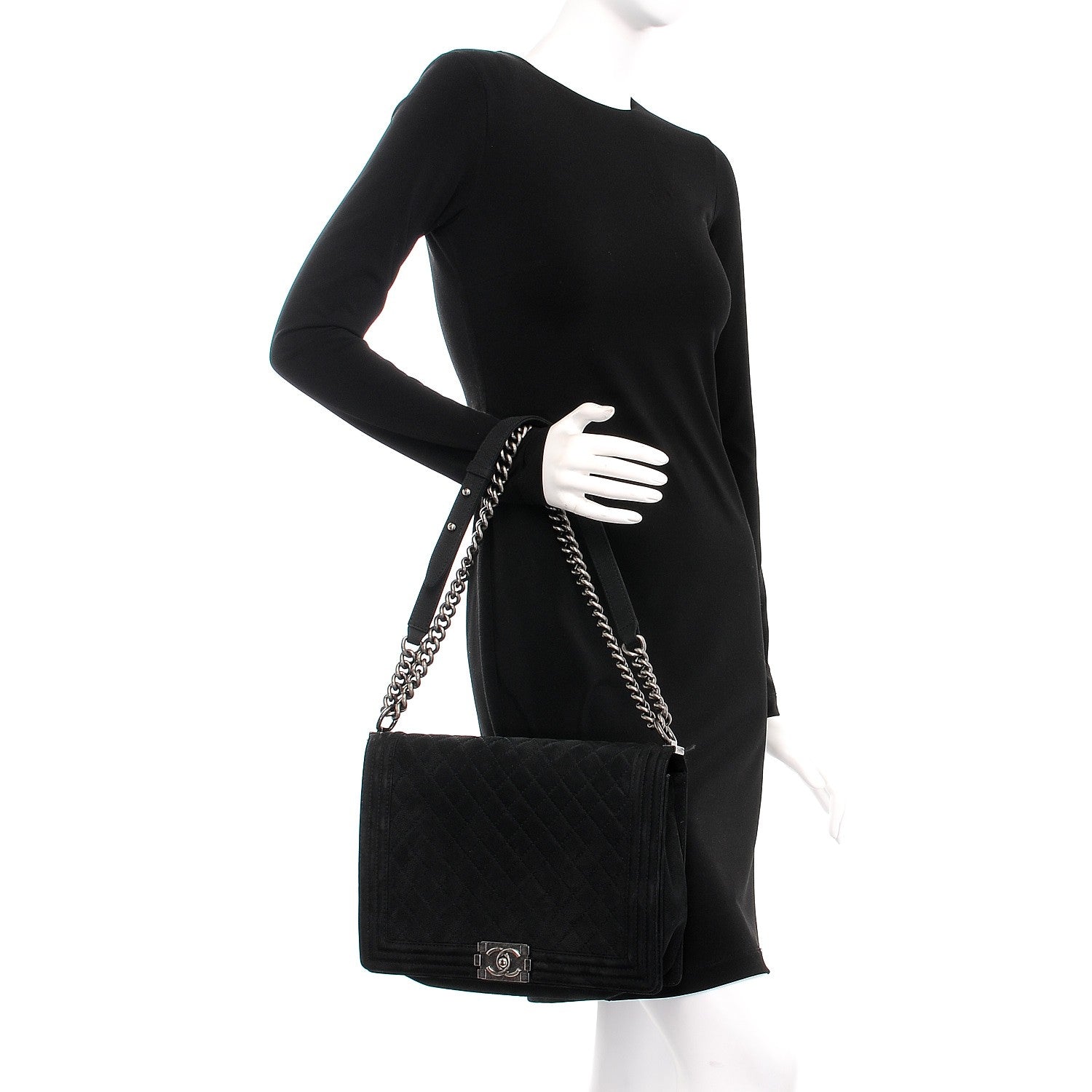 Chanel Iridescent Caviar Quilted Large Boy Flap Black 2 of 15