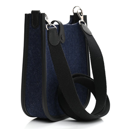 Hermes Swift Sangle Wooly Evelyne TPM Bleu Nuit Black 3 of 8