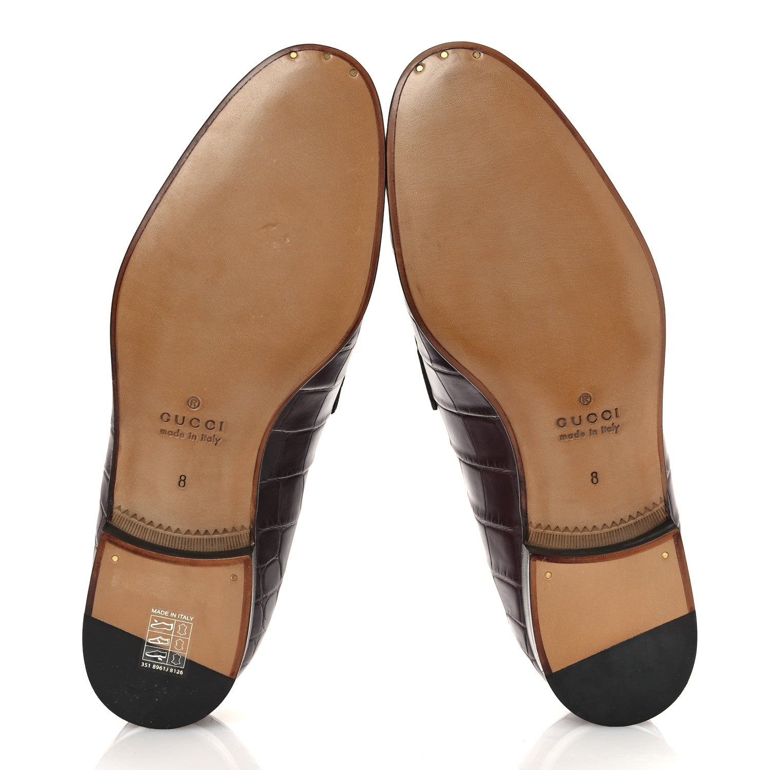 Gucci Alligator Interlocking G Mens Loafers 8 Bordeaux 7 of 11