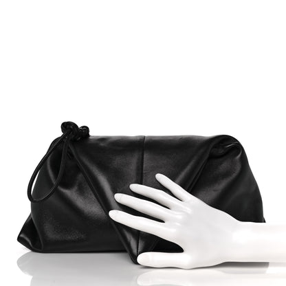 Bottega Veneta Lambskin BV Trine Clutch Black 2 of 10