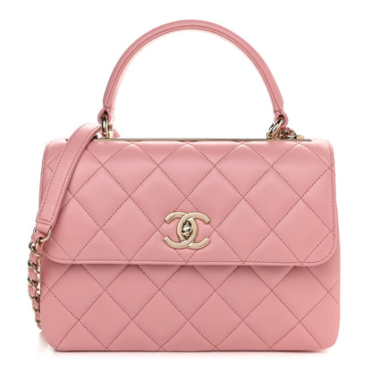 Chanel Lambskin Quilted Small Trendy CC Flap Dual Handle Bag Light Pink 1 of 8