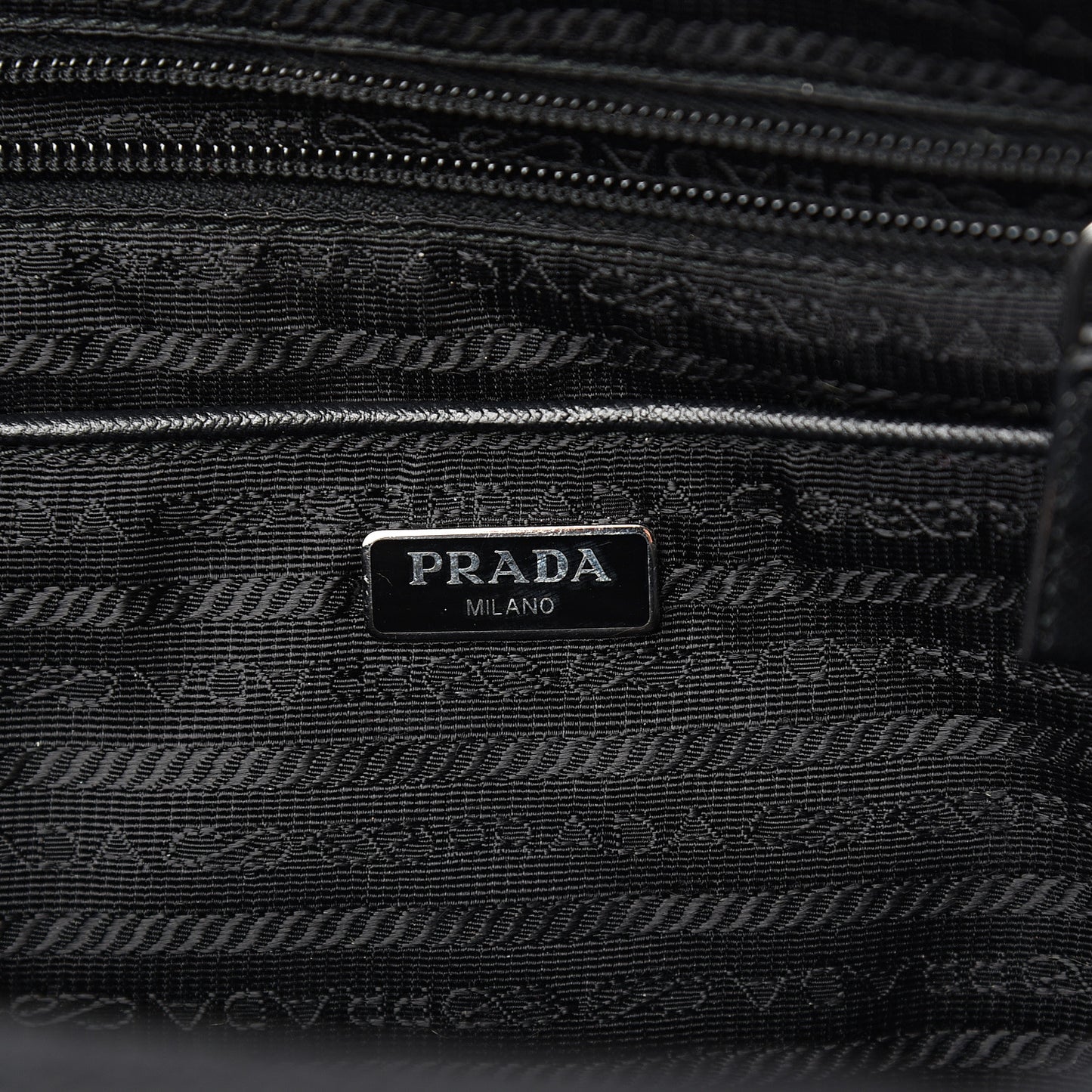 Tessuto Nylon Saffiano Tote Backpack Black