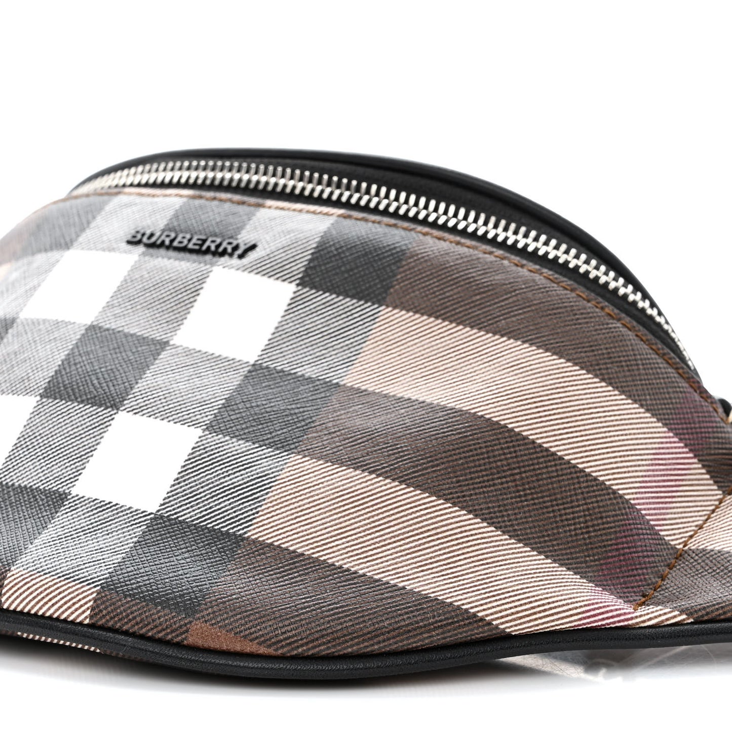 E-canvas Check Cason Bum Bag Dark Birch Brown