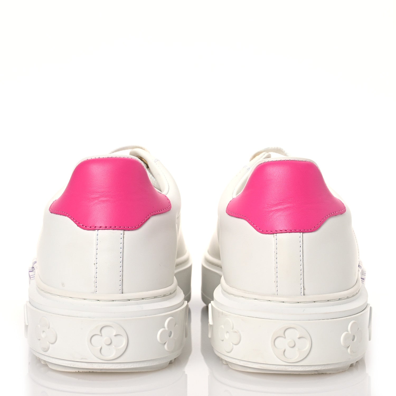 Louis Vuitton Monogram Time Out Sneakers 38 White Pink 5 of 13