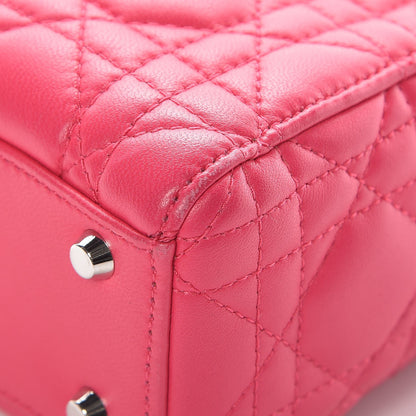 Christian Dior Lambskin Cannage Mini Lady Dior Fuchsia 12 of 13