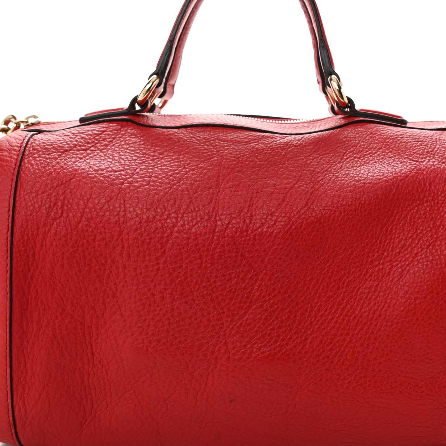 Pebbled Calfskin Medium Soho Boston Red