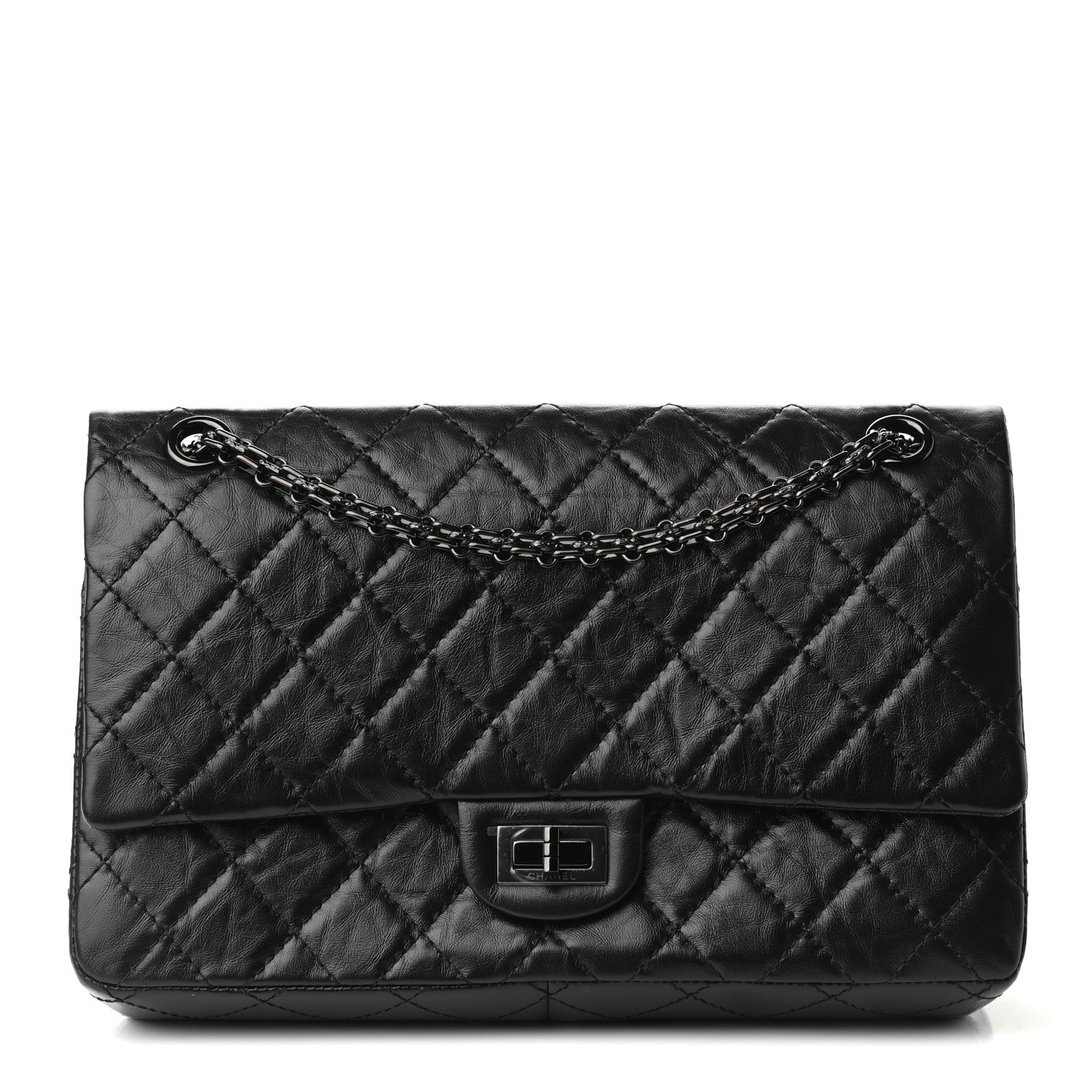 Chanel Aged Calfskin Quilted 2.55 Reissue 226 Flap So Black 1 of 9