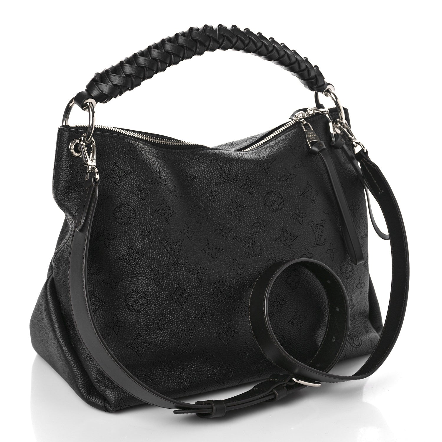 Louis Vuitton Mahina Beaubourg Hobo MM Black 3 of 8