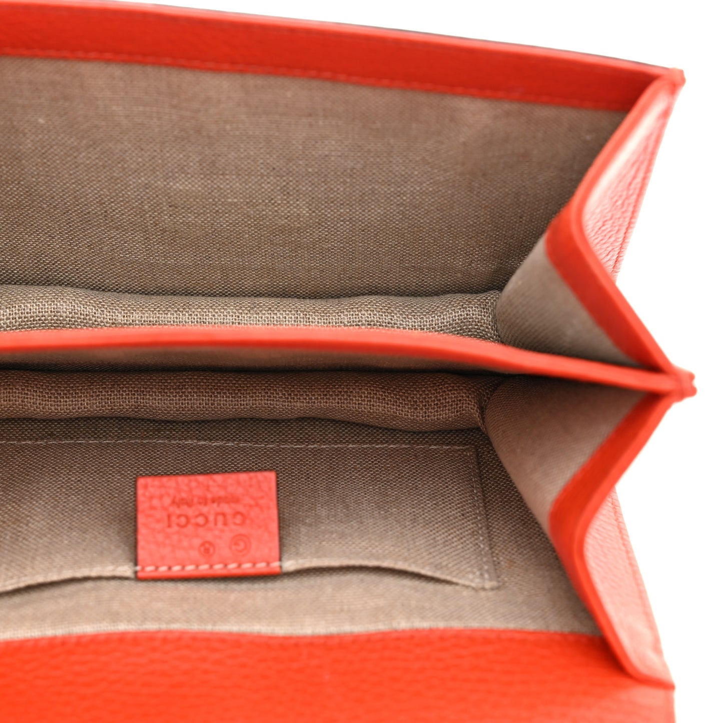 Dollar Calfskin Small Interlocking G Shoulder Bag Sun Orange