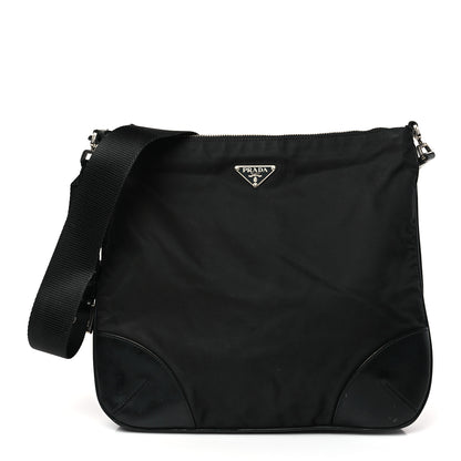 Prada Tessuto Nylon Soft Calf Shoulder Bag Black 1 of 10