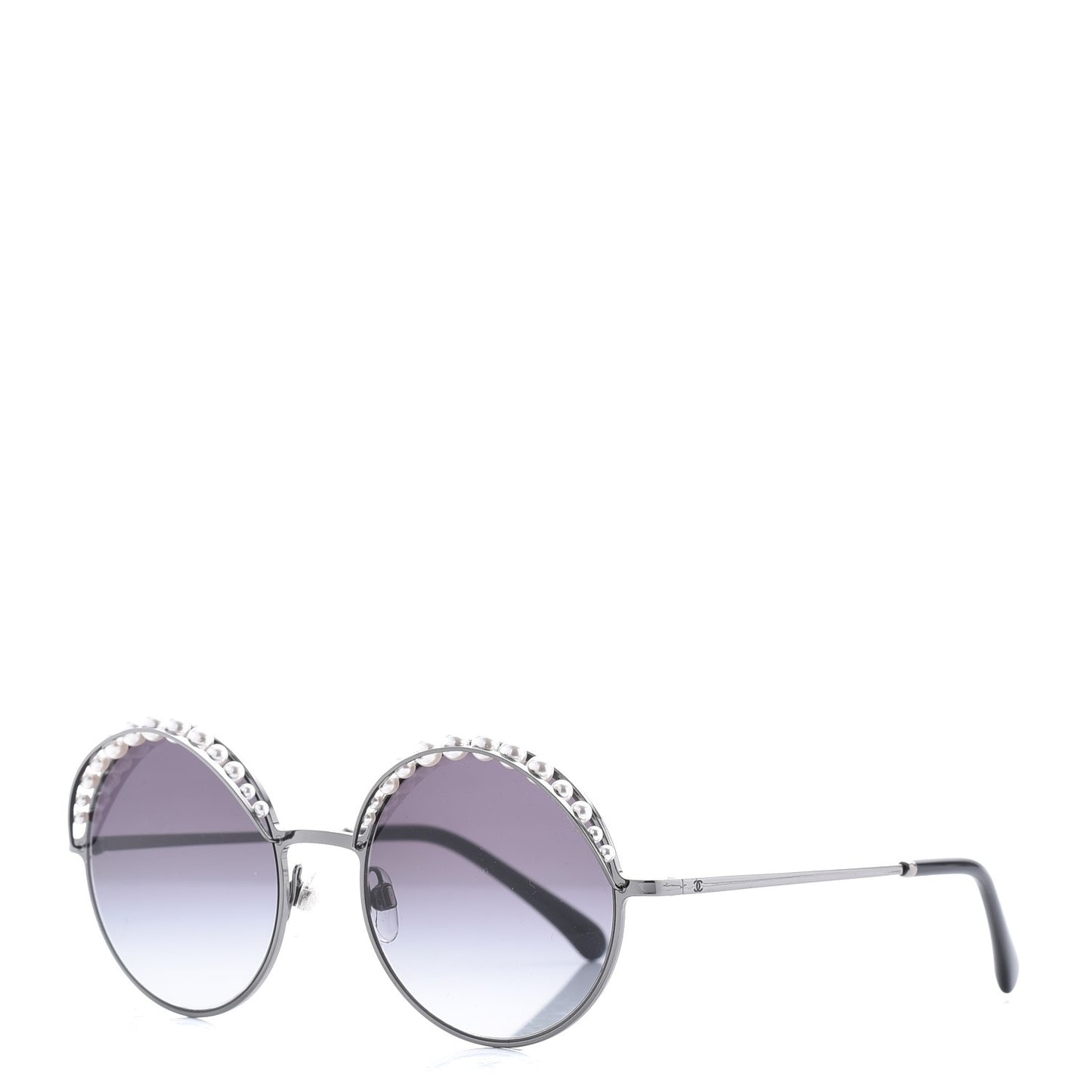 Pearl Round Polarized Sunglasses 4234-H Silver