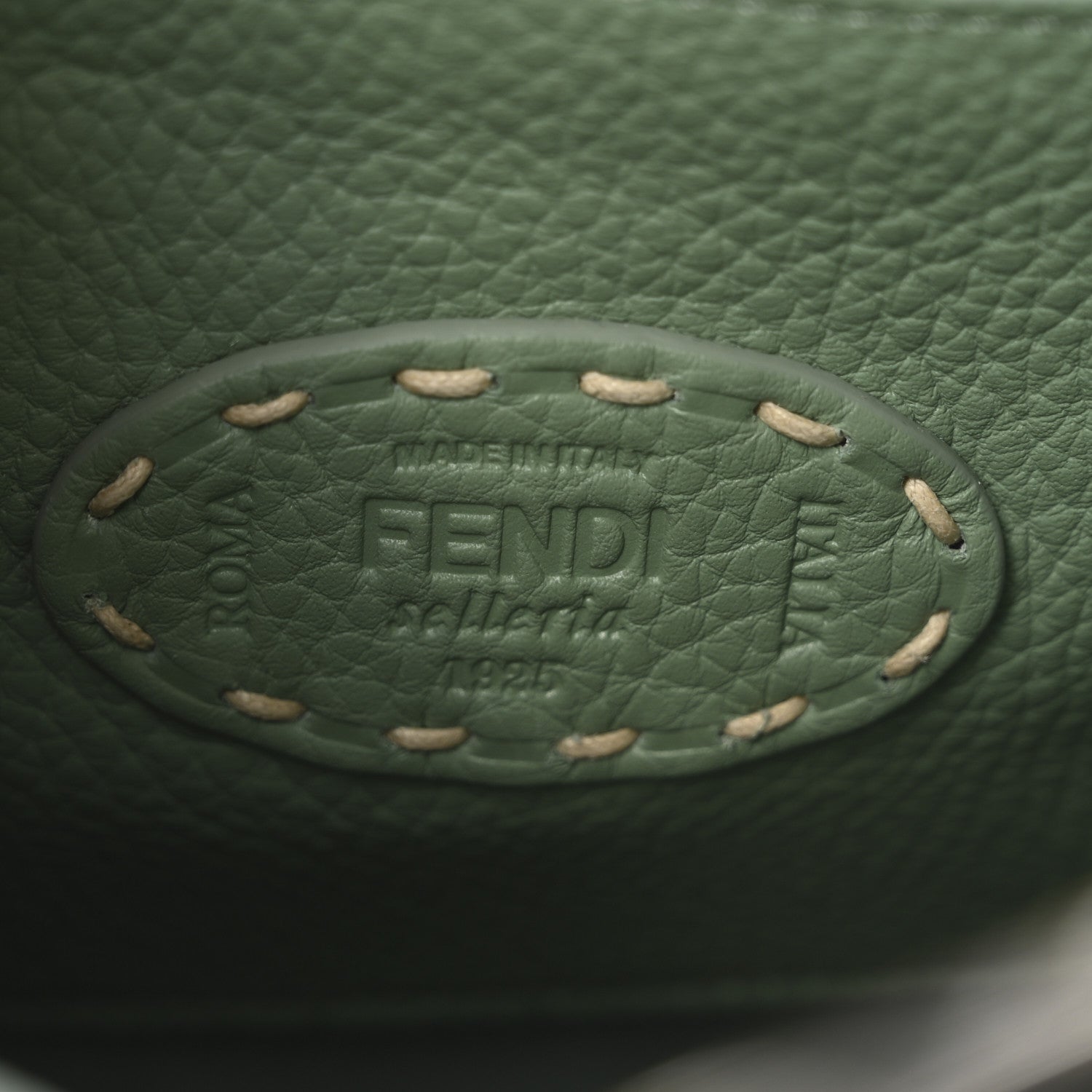Fendi Cuoio Romano Snakeskin Selleria Medium Peekaboo I SEE U Satchel Mint Stone 6 of 9