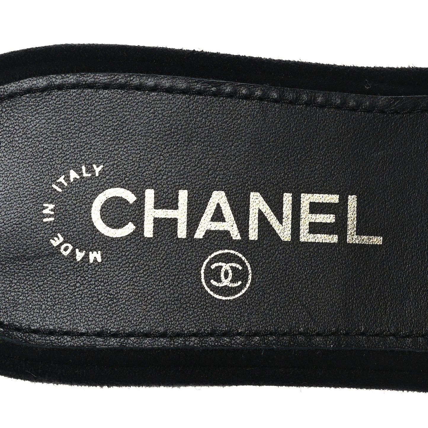 Pearl Embroidery CC Mules 36.5 Gold Black