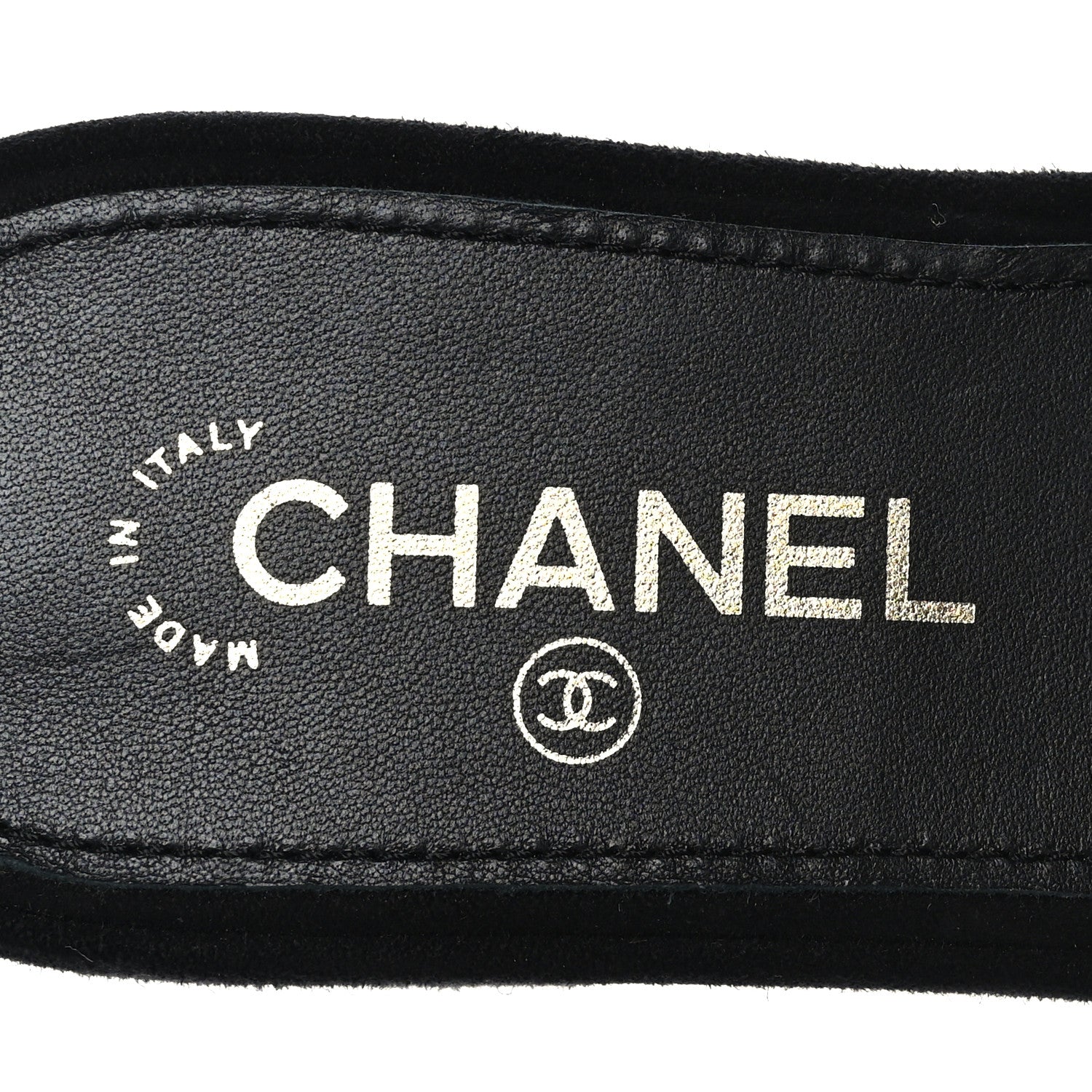 Chanel Pearl Embroidery CC Mules 36.5 Gold Black 7 of 8