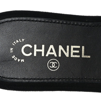 Chanel Pearl Embroidery CC Mules 36.5 Gold Black 7 of 8