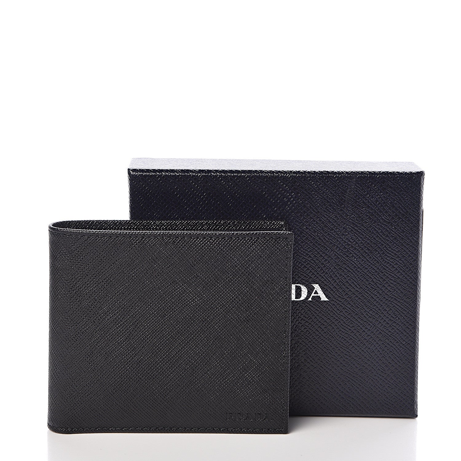 Prada Saffiano Bi-Fold Wallet Black 7 of 7