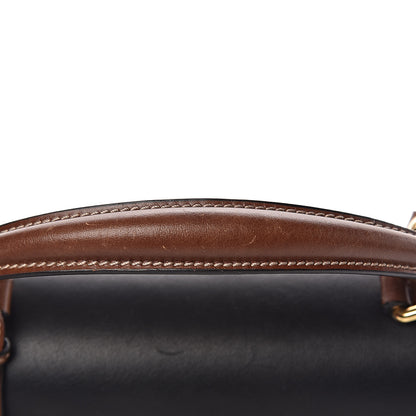 Gucci GG Supreme Monogram Calfskin Small Padlock Top Handle Bag Beige Black Cuir 9 of 13