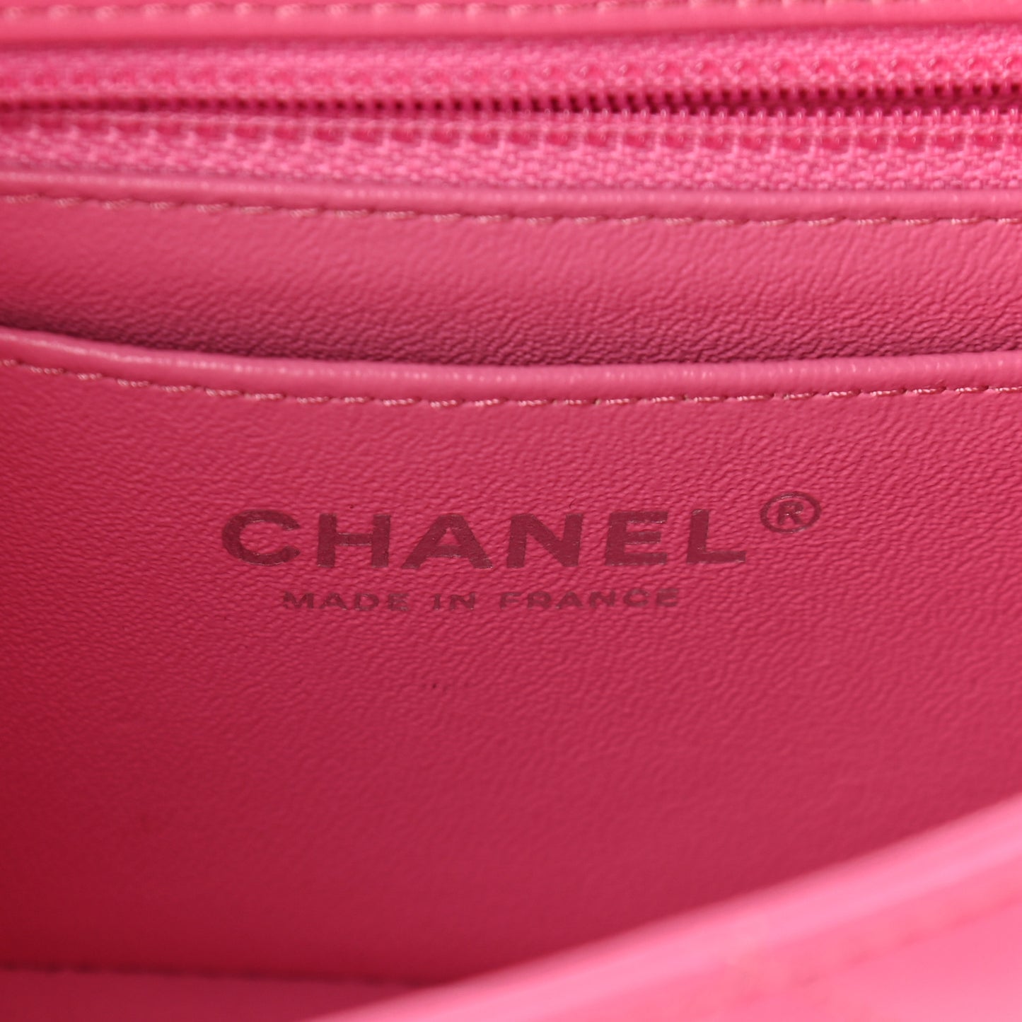 Lambskin Quilted Mini Rectangular Flap Pink