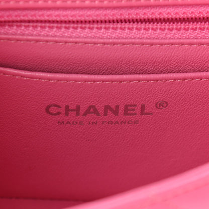 Chanel Lambskin Quilted Mini Rectangular Flap Pink 5 of 10