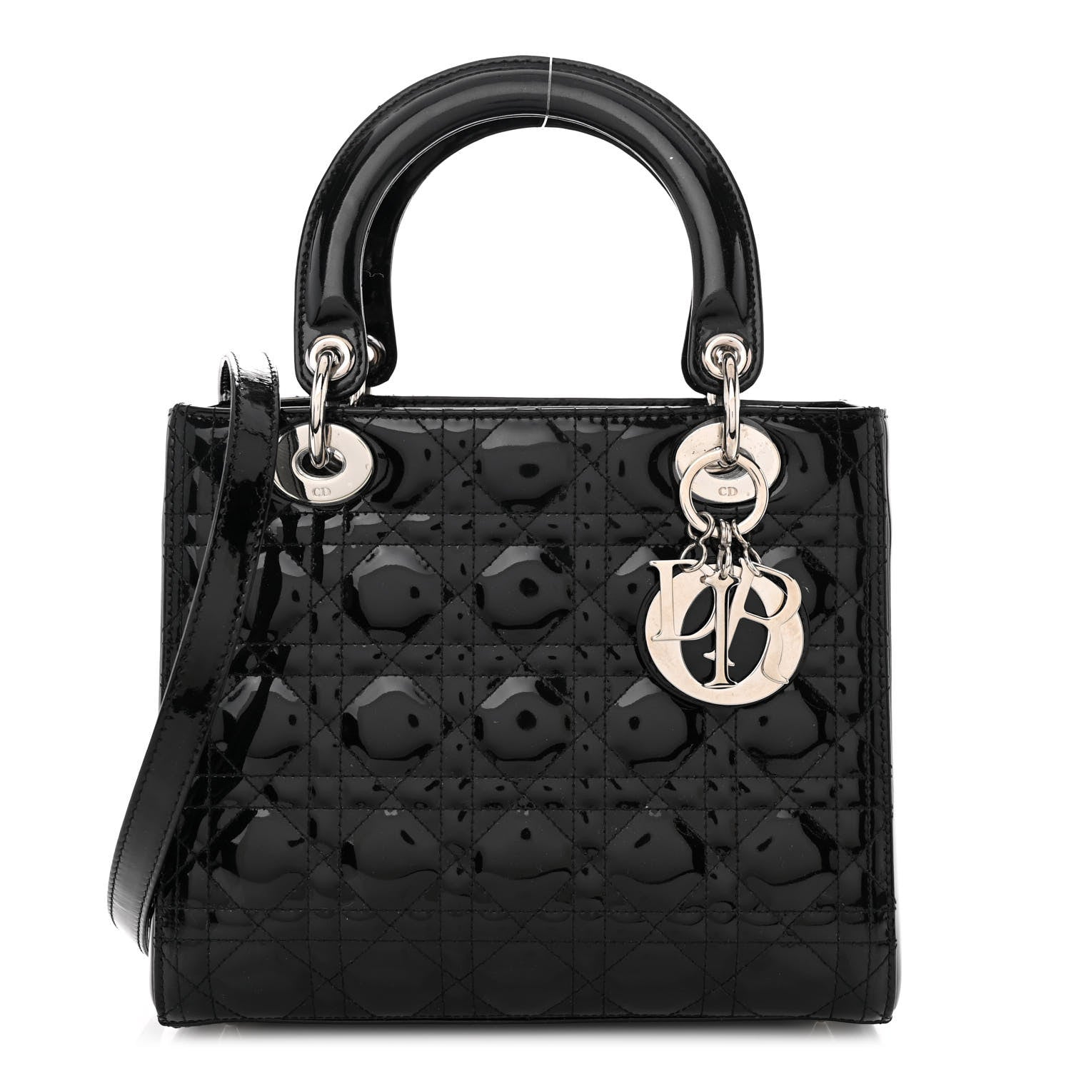 Christian Dior Patent Cannage Medium Lady Dior Black 1 of 10