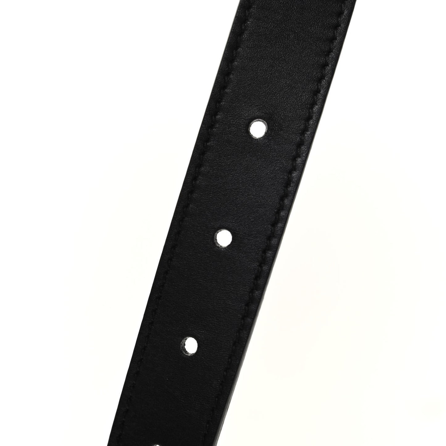Moon Calfskin Torchon Double G 25mm Belt 75 30 Black