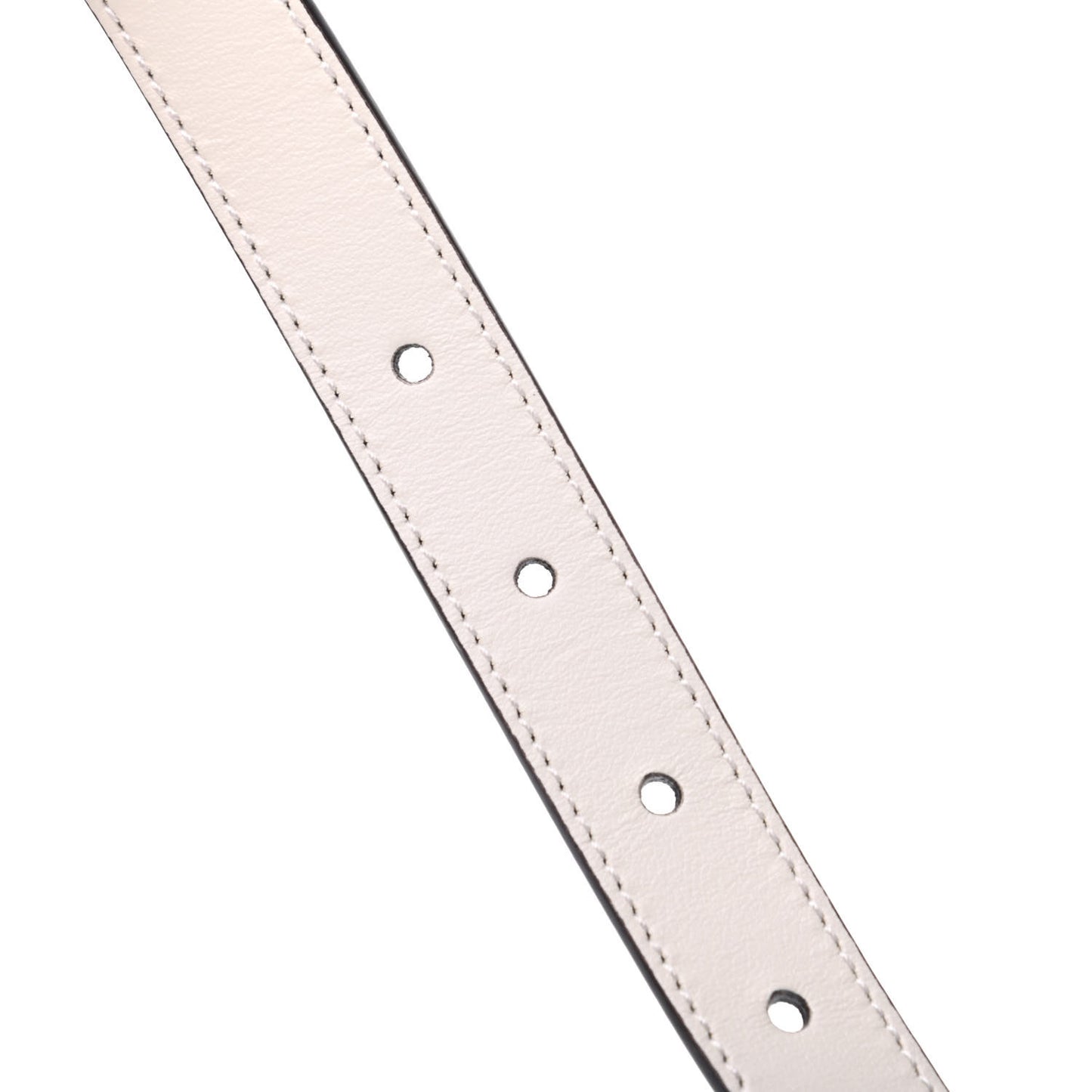 Plutone Calfskin Palladium Double G 20mm Belt 80 32 Mystic White