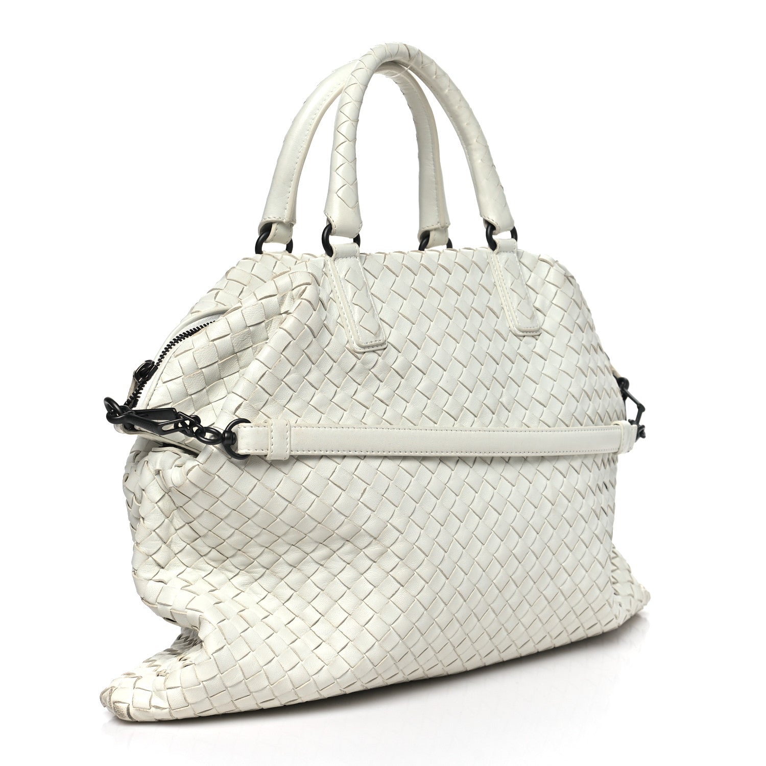 Bottega Veneta Nappa Intrecciato Medium Convertible Tote White 3 of 10