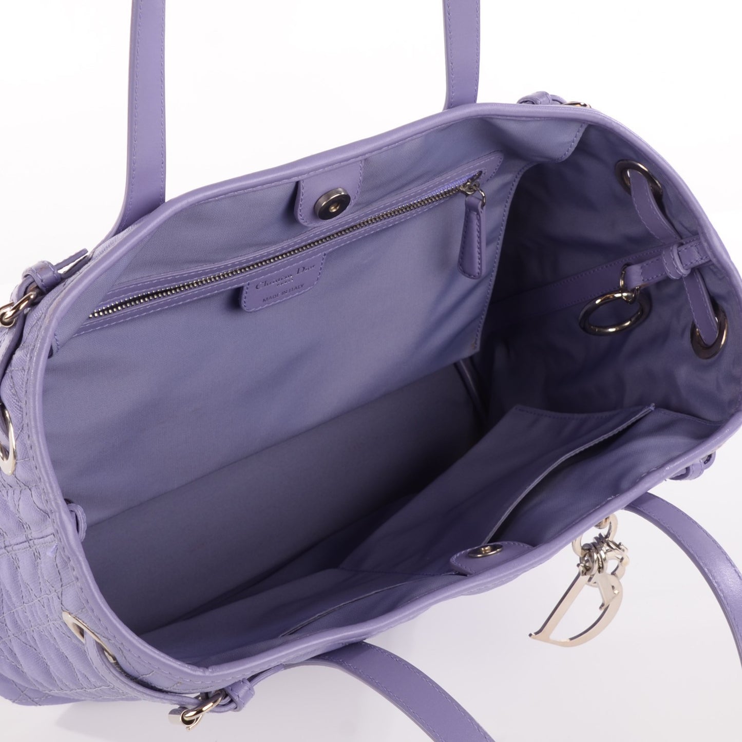 Coated Canvas Cannage Medium Panarea Tote Purple