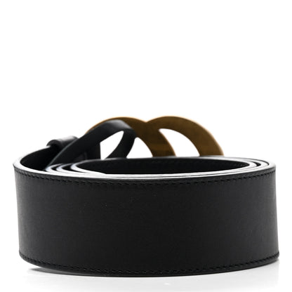 Gucci Moon Calfskin Pearl Double G 40mm Belt 85 34 Black Cream 2 of 5