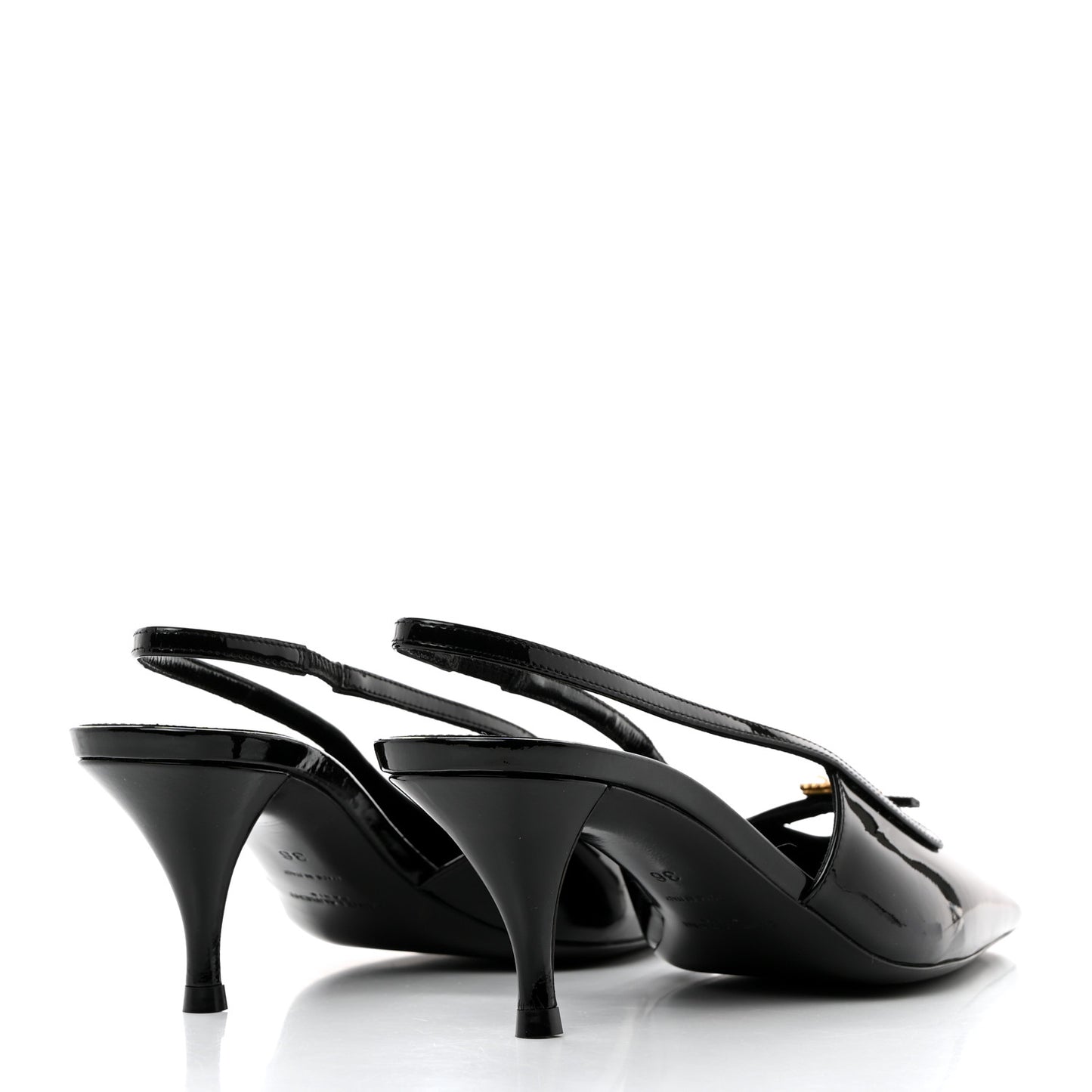 Patent Luna Slingback Pumps 36 Black